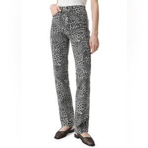 NWT Robert Rodriguez Women's High Rise Slim Straight Leopard Pants